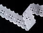 Cotton embroidery lace 65003, width 30 mm, white - 2/6