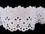 Cotton embroidery lace 65005, width 52 mm, white - 2/5