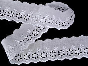 Embroidery lace No. 65015 white | 9,2 m - 2