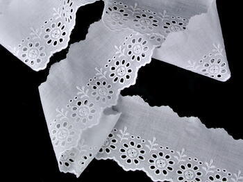 Embroidery lace No. 65020 white | 9,2 m - 2