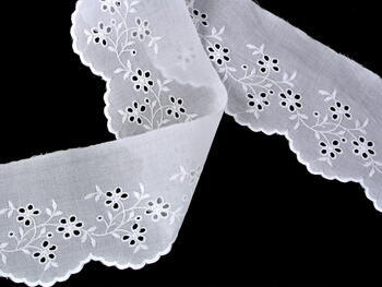Embroidery lace No. 65023 white | 14,4 m - 2