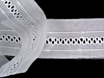 Embroidery lace No. 65030 white | 9,2 m - 2