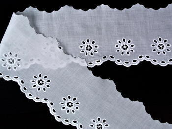 Embroidery lace No. 65031 white | 9,2 m - 2