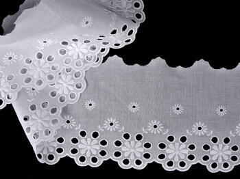 Embroidery lace No. 65032 white | 14,4 m - 2