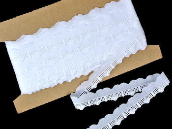 Embroidery lace No. 65087 white | 9,1 m - 2