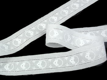 Embroidery lace No. 65114 white | 9,2 m - 2