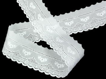 Embroidery lace No. 65115 white | 9,2m - 2