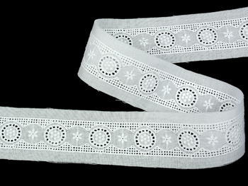 Embroidery lace No. 65117 white | 9,2 m - 2