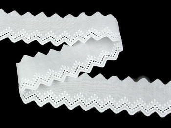 Embroidery lace No. 65121 white | 9,2 m - 2