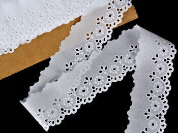 Embroidery lace No. 65005 white | 9,2 m - 2