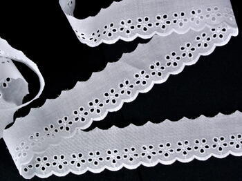 Embroidery lace No. 65008 white | 9,2 m - 2
