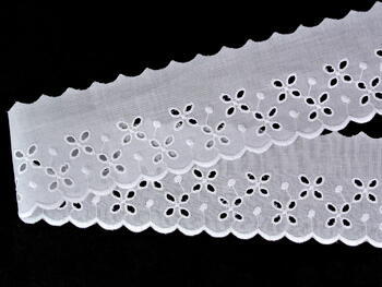 Embroidery lace No. 65009 white | 9,1 m - 2
