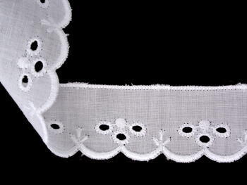 Embroidery lace No. 65012 white | 9,2 m - 2