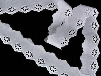 Embroidery lace No. 65017 white | 9,2 m - 2