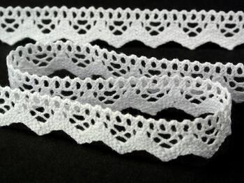 Cotton bobbin lace 73003, width 20 mm, cream white - 2