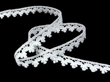 Cotton bobbin lace 73010, width 13 mm, white - 2