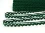 Cotton bobbin lace 73010, width 13 mm, dark green - 2/3