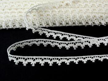 Cotton bobbin lace 73010, width 13 mm, ivory - 2