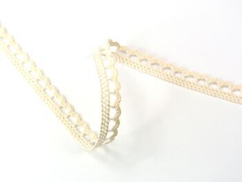 Cotton bobbin lace 73012, width 10 mm, ivory - 2