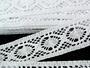 Cotton bobbin lace insert 73014, width 47 mm, white - 2/4