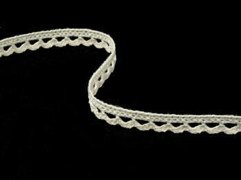 Cotton bobbin lace 73012, width 10 mm, ecru - 2