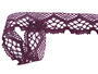 Cotton bobbin lace 75019, width 31 mm, violet - 2/3