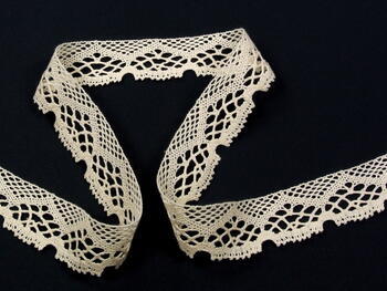 Cotton bobbin lace 75019, width 31 mm, ecru - 2