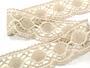 Cotton bobbin lace 75032, width 45 mm, light linen/ecru - 2/6