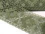 Cotton bobbin lace insert 75033, width 95 mm, dark linen gray - 2/3