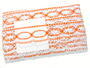 Cotton bobbin lace 75037, width 57 mm, white/orange - 2/5