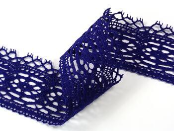 Cotton bobbin lace 75037, width 57 mm, purple - 2
