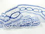 Bobbin lace No. 75037 white/royale blue | 30 m - 2/5