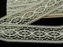 Cotton bobbin lace insert 75038, width 52 mm, light linen gray/ecru - 2/4