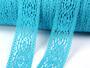 Cotton bobbin lace insert 75038, width 52 mm, turquoise - 2/4