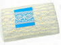 Cotton bobbin lace insert 75038, width 52 mm, light cream/light blue - 2/4