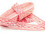 Cotton bobbin lace insert 75038, width 52 mm, pink/rose - 2/3