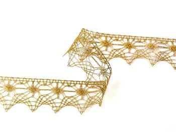 Metalic bobbin lace 75041, width 40 mm, gold - 2