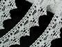 Cotton bobbin lace 75041, width 40 mm, white/Lurex silver - 2/4