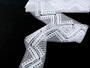 Cotton bobbin lace insert 75052, width 63 mm, white - 2/4