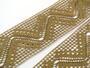 Cotton bobbin lace insert 75052, width 63 mm, chocolate - 2/5