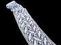 Cotton bobbin lace insert 75062, width 107 mm, white - 2/3