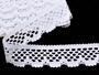 Cotton bobbin lace 75067, width 47 mm, white - 2/5