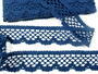 Cotton bobbin lace 75067, width 47 mm, ocean blue - 2/5