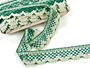 Cotton bobbin lace 75067, width 47 mm, dark green/ecru - 2/4