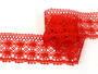 Cotton bobbin lace 75076, width 53 mm, red - 2/4