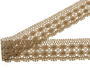 Bobbin lace No. 75076 dark beige | 30 m - 2/5