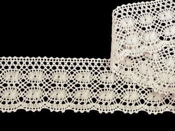 Cotton bobbin lace 75076, width 53 mm, ecru - 2