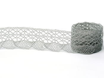 Bobbin lace No. 75077 silver | 30 m - 2