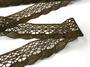 Cotton bobbin lace 75077, width 32 mm, light brown - 2/4