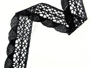 Bobbin lace No. 75077 black | 30 m - 2
